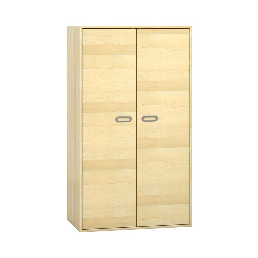 Pureo Materialschrank mit Doppeltüren, mit Rollböden, Furnier, B 100 x H 175 x T 60 cm