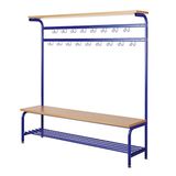 444.176.331K - Stahlgarderobe Komplettelement mit 17 Haken
