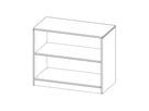 Regal mit Sockel in Buche hell, B 100 x H 82 x T 40 cm