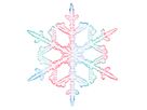 Rubbel-Platten Schneeflocken, 6 Stk.