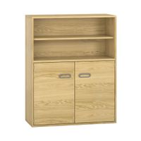 Pureo Kombischrank mit Doppeltür, Furnier, B 100 x H 125 x T 42 cm