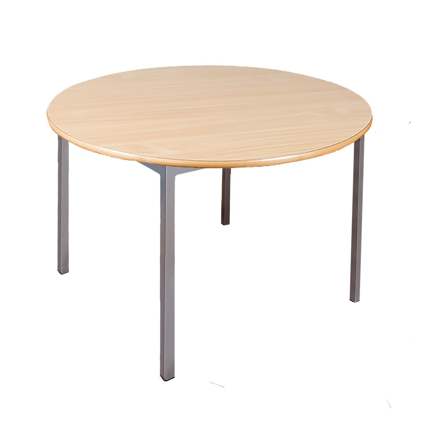 Rundtisch, Ø 120 cm, mit HPL Schichtstoff, Stahlgestell und Gleiter