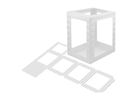 Laternenrohling Wellpappe eckig, weiss, 5 Stk.