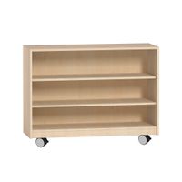 Regalschrank Variado mit 4 Rollen, 2 Einlegeböden, K177 Buche, B 100 x H 80,6 x T 58 cm