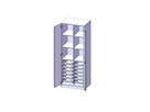 ErgoTray Schrank mit Sockel und Doppeltür, 12 flachen Boxen, B 70,3 x H 190 x T 50 cm