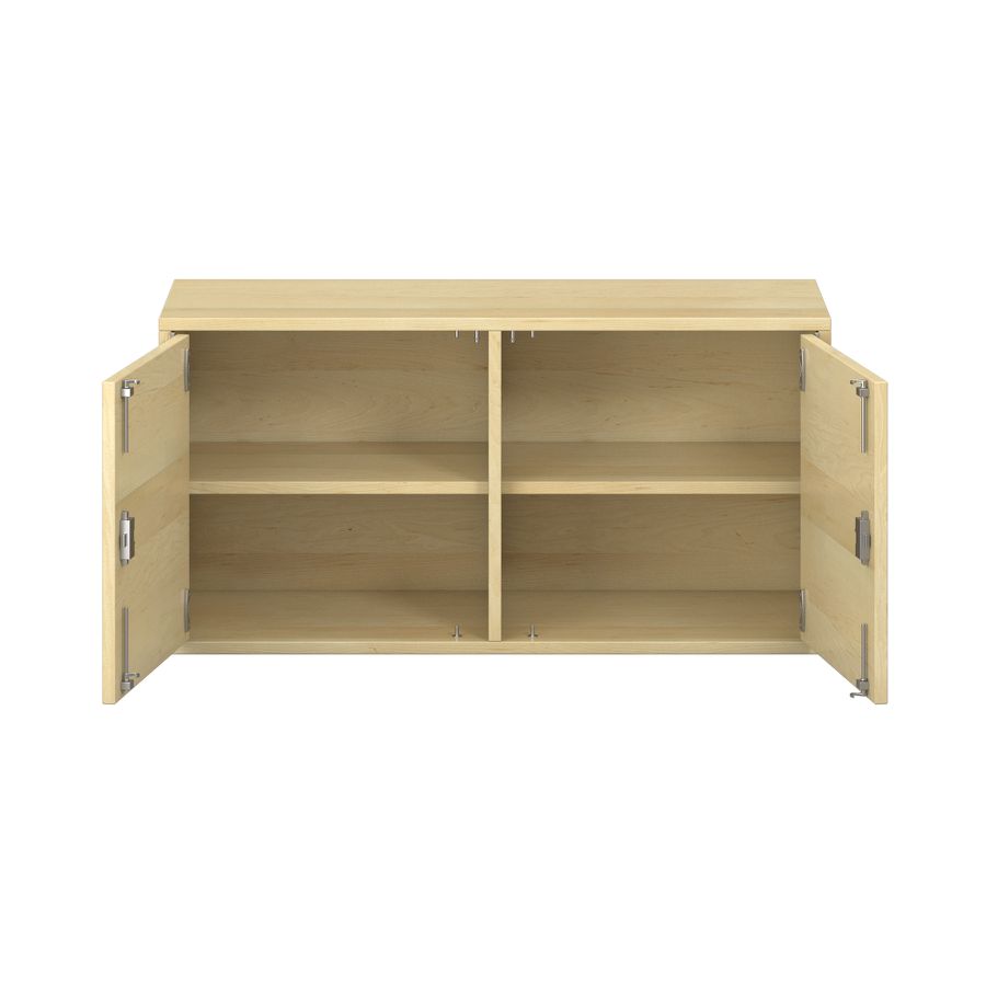 Pureo Eigentumsschrank mit 2 abschliessbaren Fächer, Furnier
mit 2 Einlegeböden und Mittelwand
B 100 x H 50 x T 42 cm