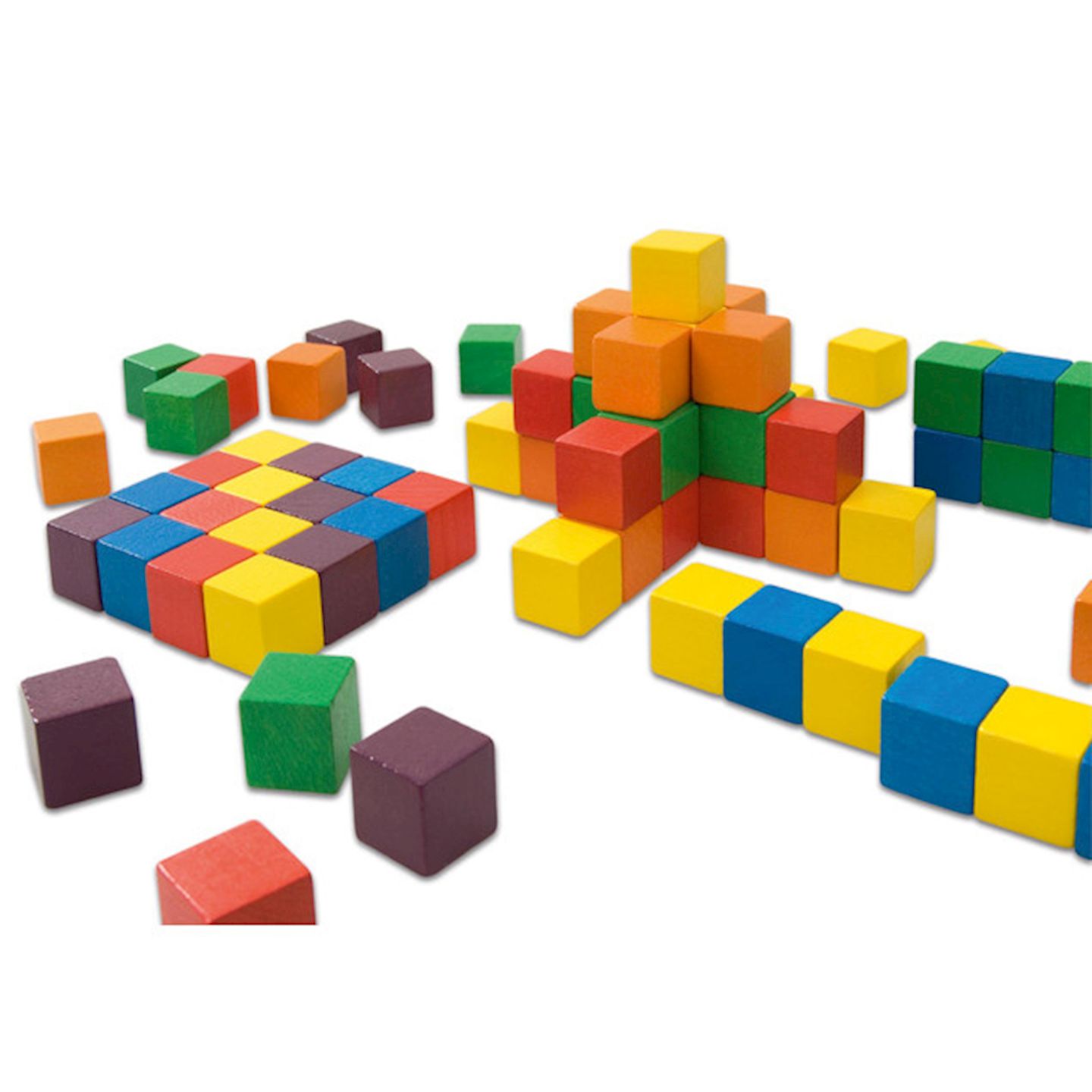 Bunte Holzwürfel 100 Stück