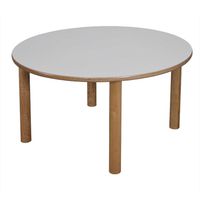 Allround-Tisch rund, Ø 60 cm, Höhe 25 cm, HPL-Belag, Gleiter