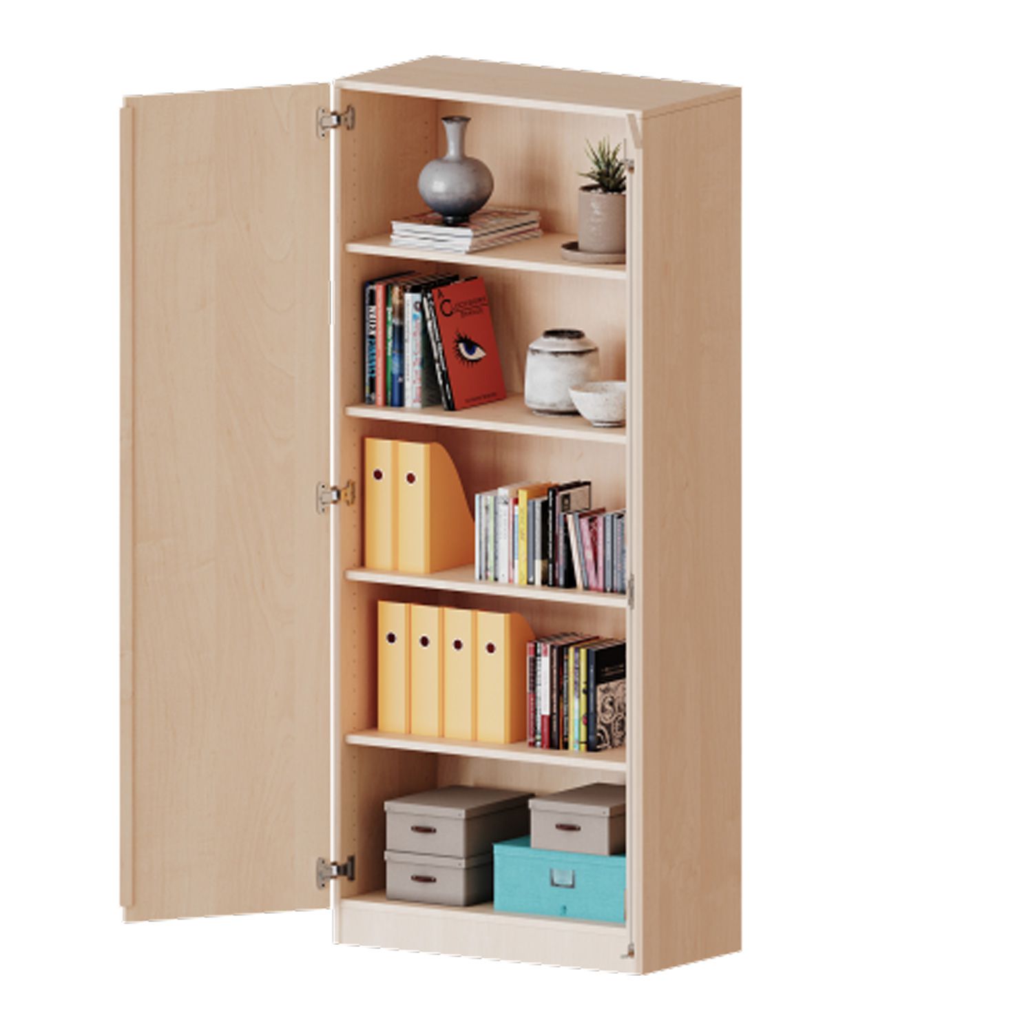 Schrank mit Sockel und 2 Türen abschliessbar
mit 4 Einlegeböden
B 100 x H 190 x T 60 cm