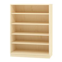 Materialschrank offen mit Sockel, 4 Einlegeböden, B 100 x H 130 x T 40 cm, Furnier