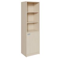 Regal mit Türe rechts und Sockel, ohne Mittelwand, mit 4 Einlegeböden, B 52 x H 180 x T 40 cm