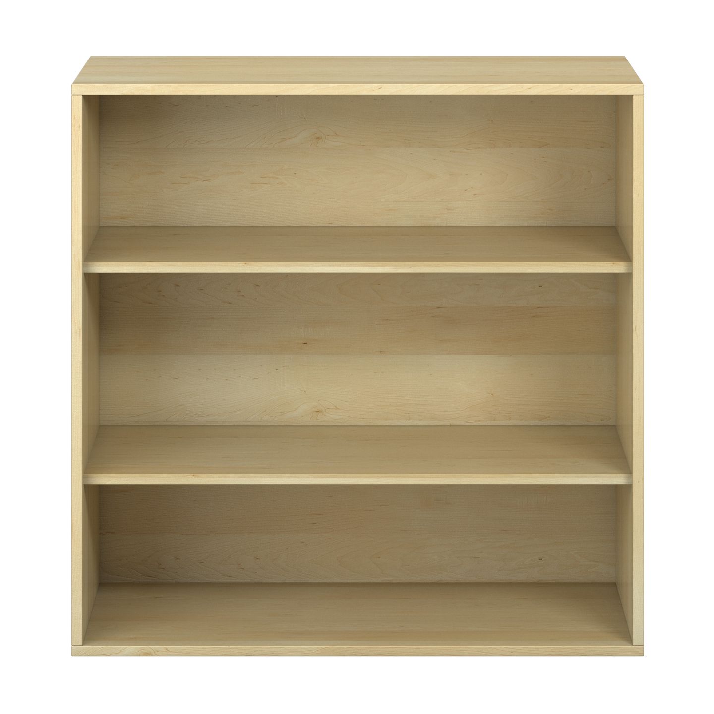 Pureo Regalschrank offen Furnier, mit 2 Einlegeböden, B 100 x H 100 x T 60 cm