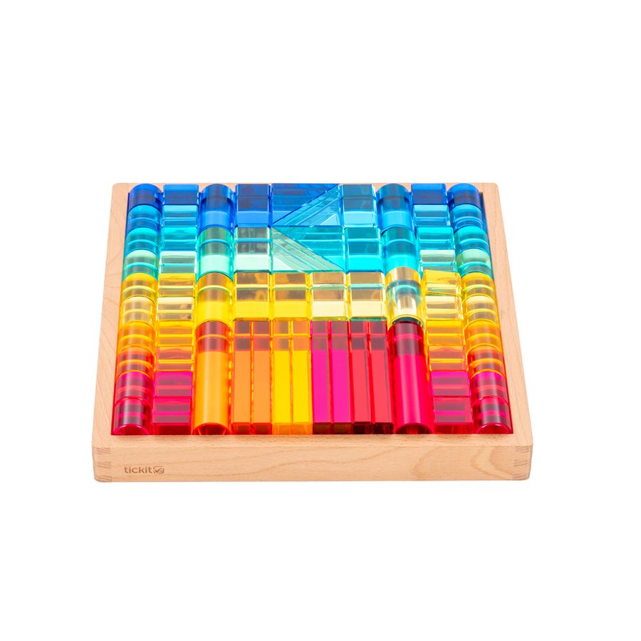 Acrylbausteine mit Spiegeltablett