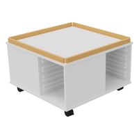 Bau- und Konstruktionstisch weiss, B 82 x H 52,5 x T 82 cm