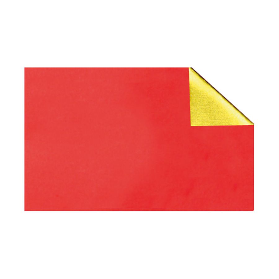 Alu-Bastelfolie rot/gold 80 x 50 cm gerollt