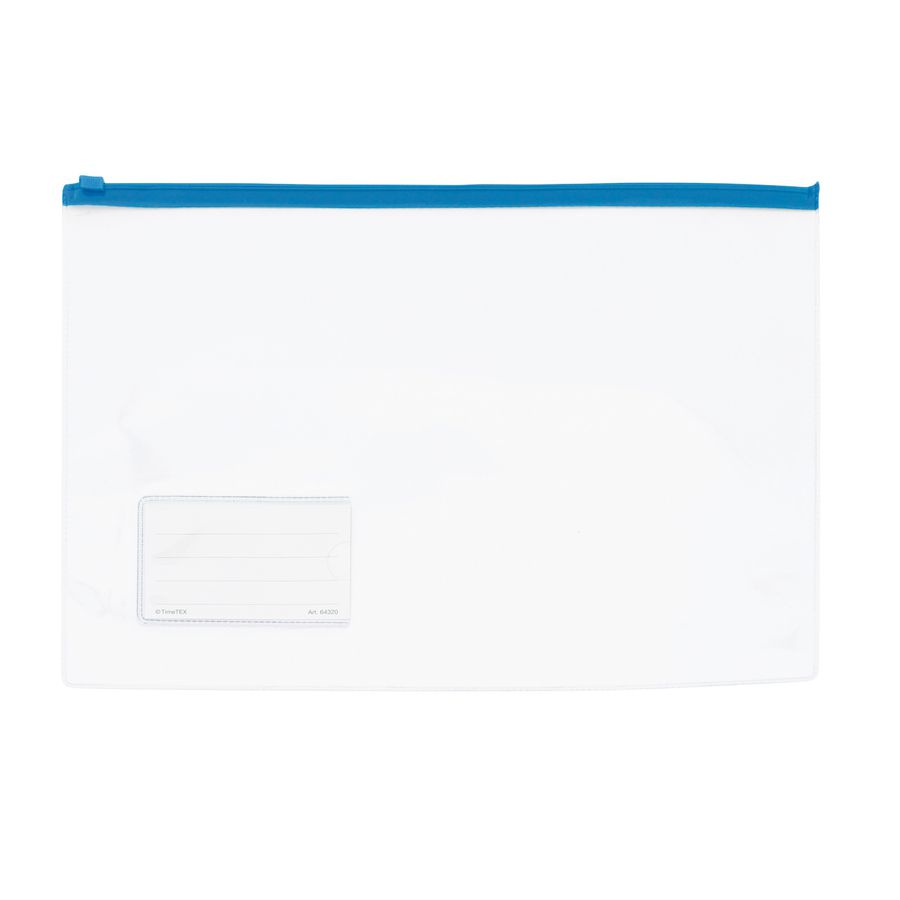 Set Utensilien-Taschen A4 transparent, 5 Stück