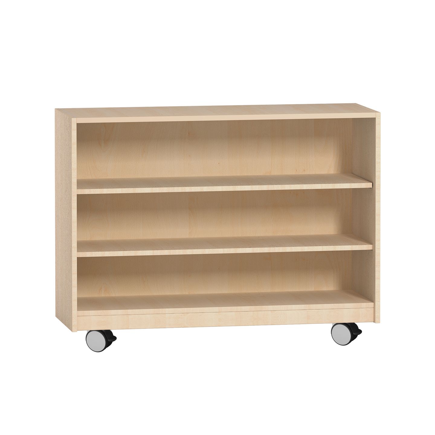 Regalschrank Variado mit 4 Rollen, 2 Einlegeböden, K177 Buche, B 100 x H 80,6 x T 58 cm