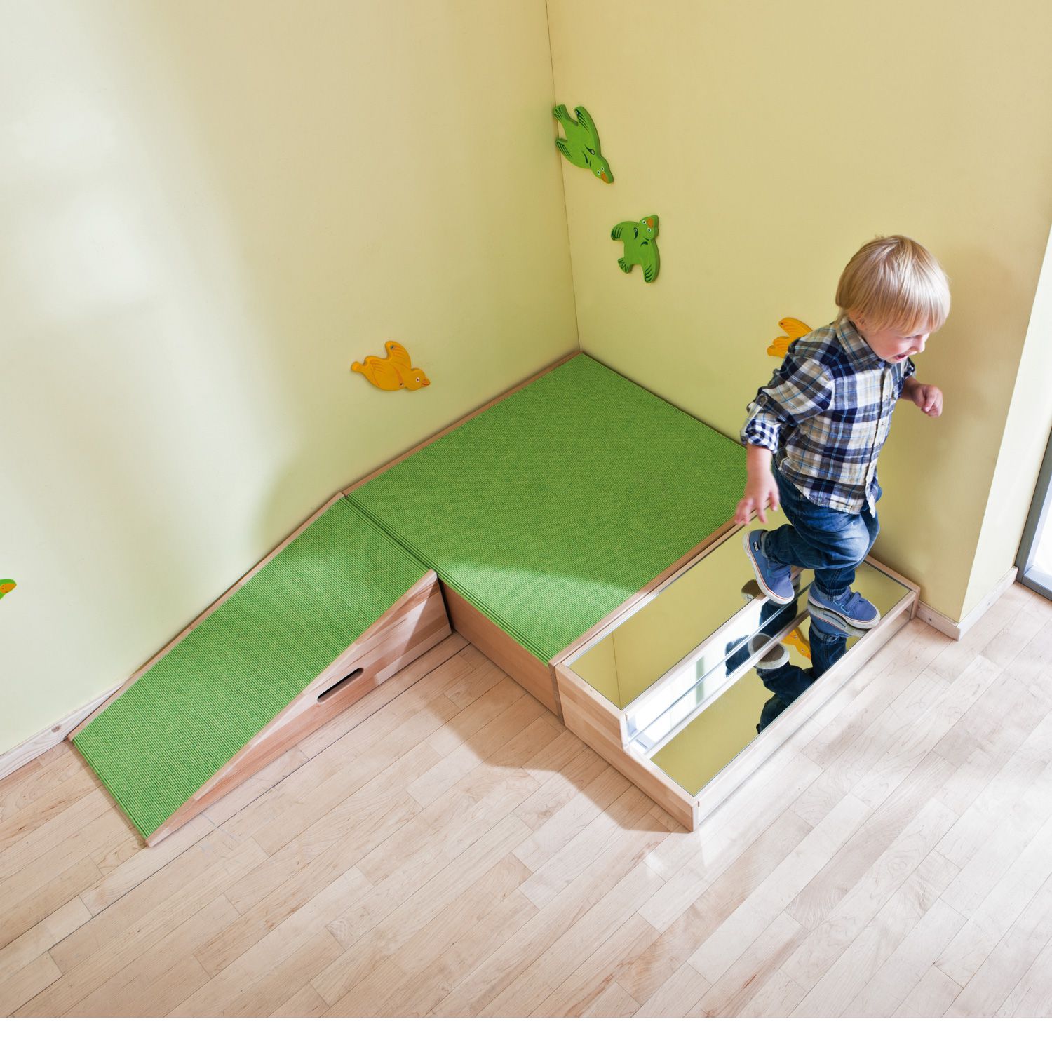 Spiegel-Treppen-Podest, B 78,8 x H 22 x T 39,4 cm