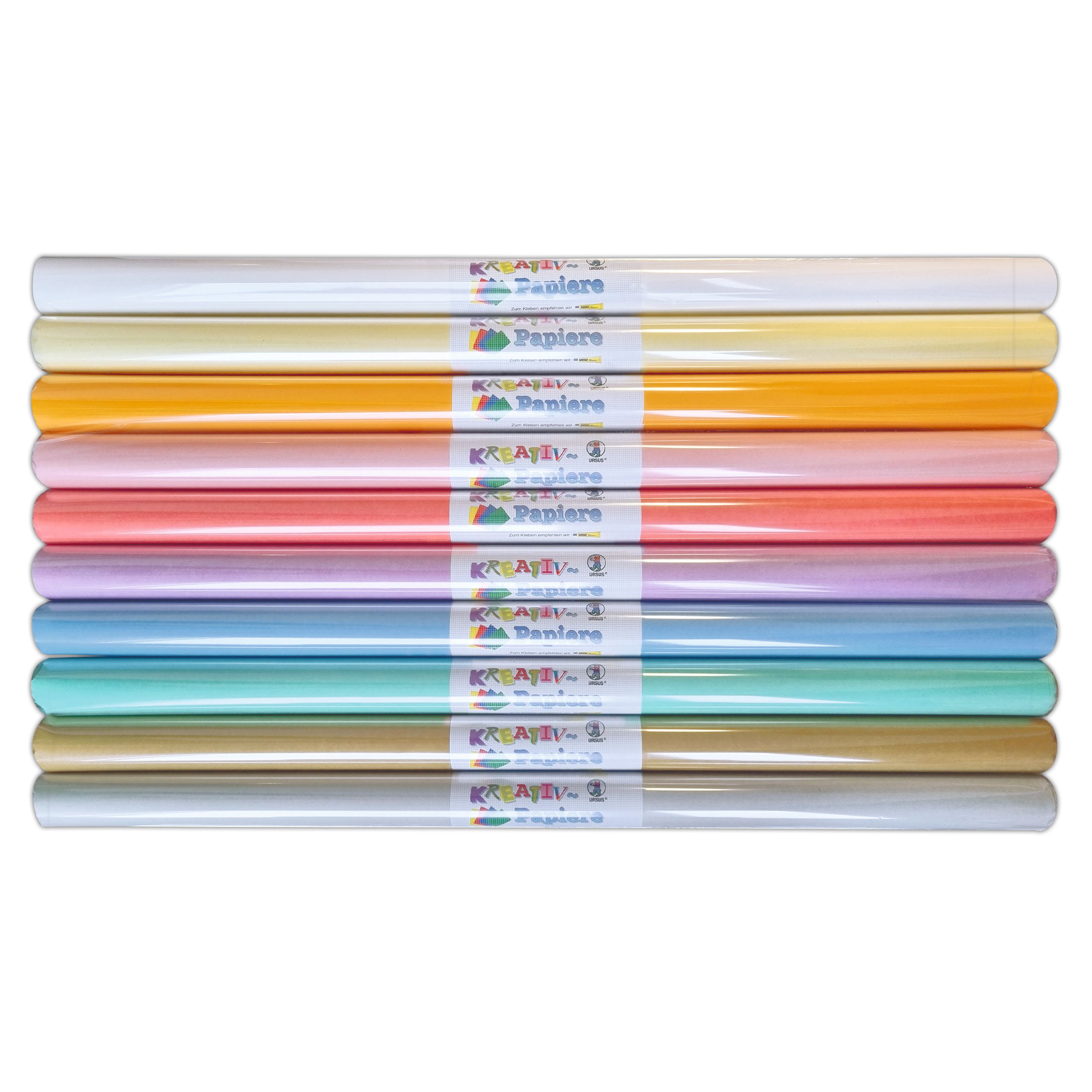 Blumenseiden pastell, 10 Rollen