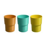 2170016 - Zahnputzbecher, 3 Stk., oben Ø 7, unten Ø 5,5 cm, Höhe 8,8 cm