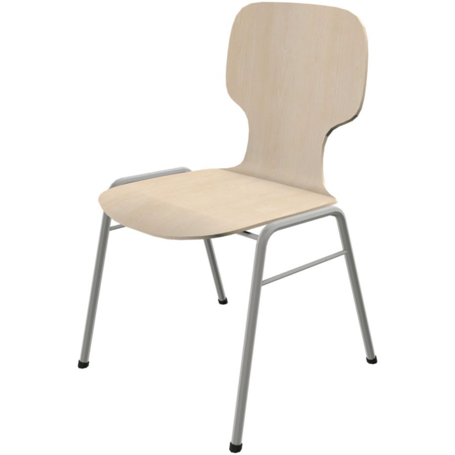 Stapelstuhl mit Stahlgestell Breite 53, Sitzhöhe 46 cm