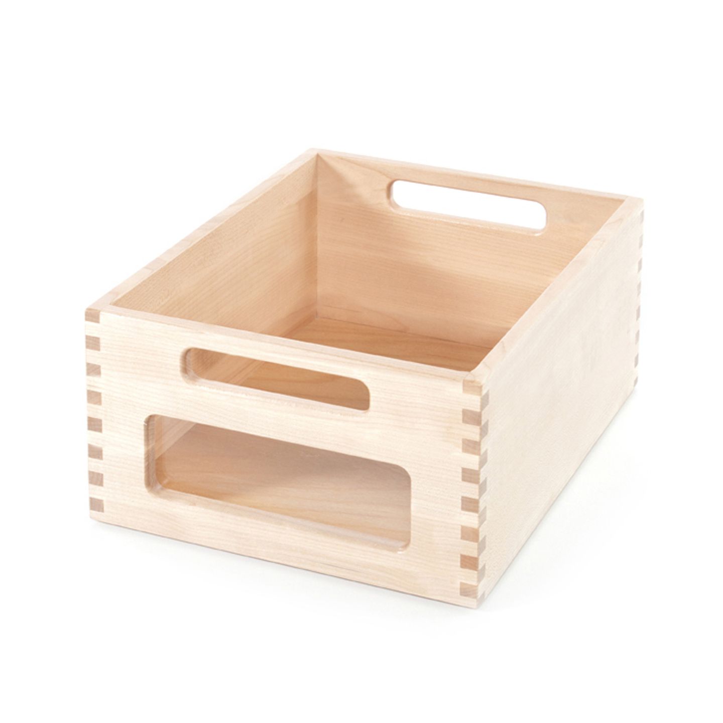 Materialkasten mit Acrylglasfenster, B 27 x H 16,2 x T 34,5 cm, Eiche massiv