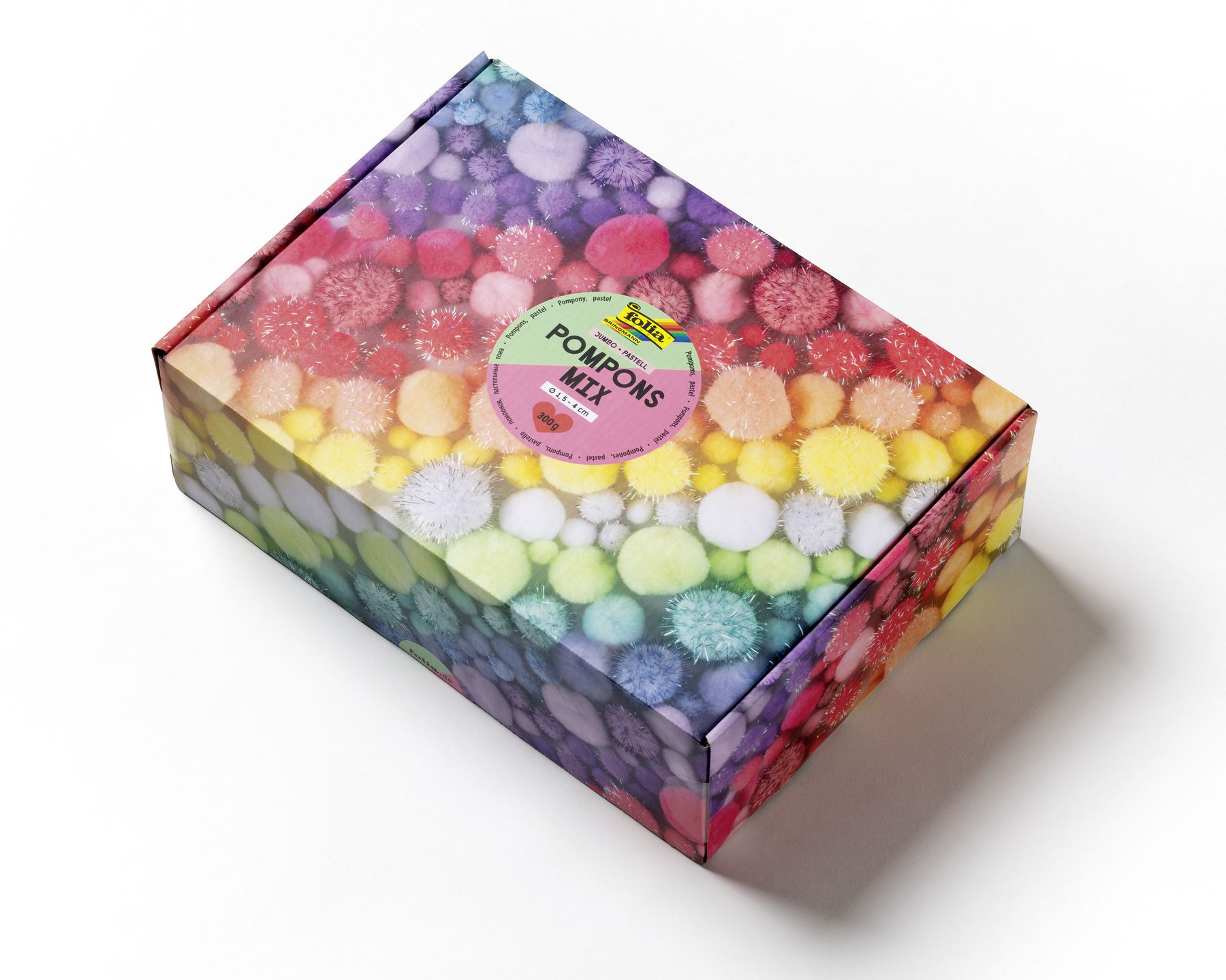 Pompons Mix Jumbo Pastell, 300 g