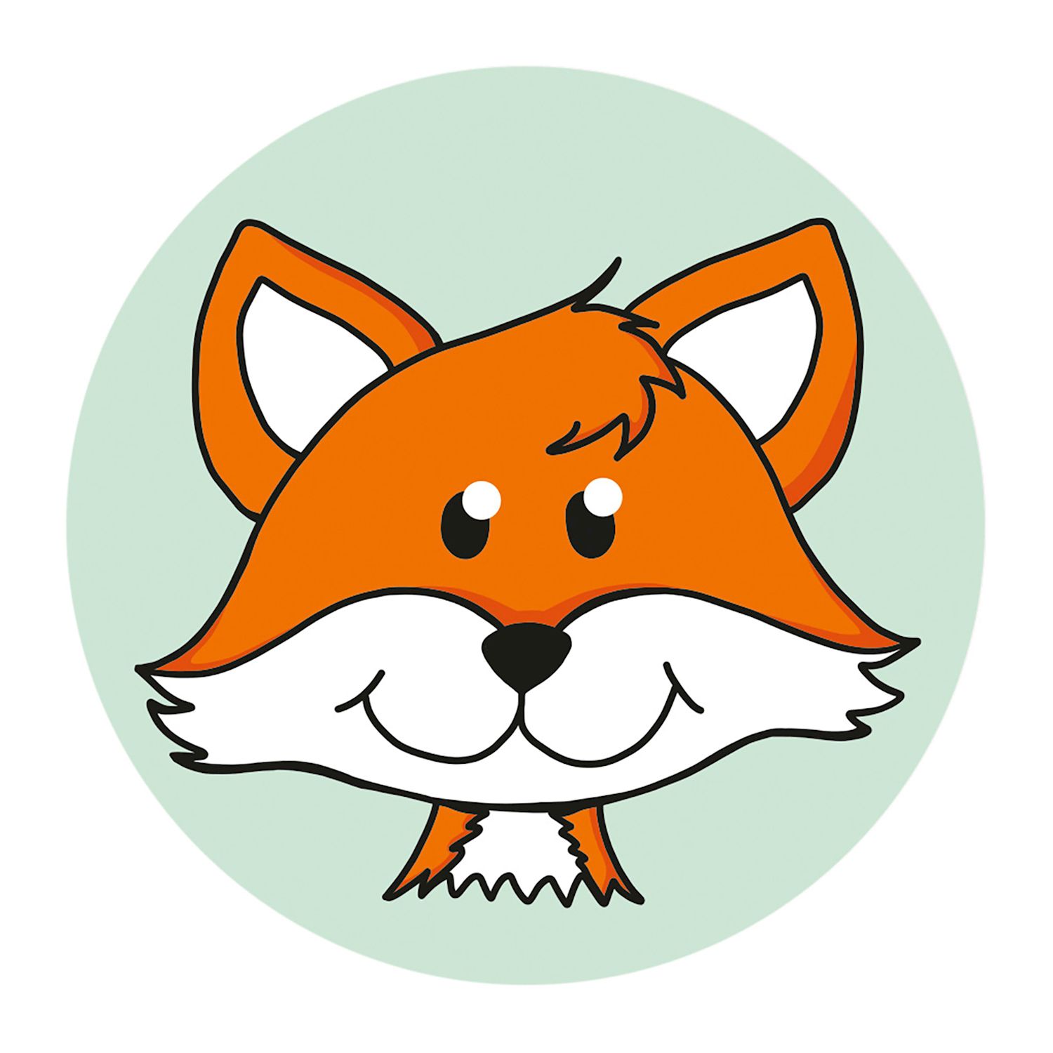 Belobigungs-Aufkleber Fuchs in Spender-Box, 500 Stück