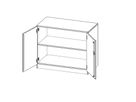 Doppeltürenschrank, B 100 x H 82 x T 40 cm