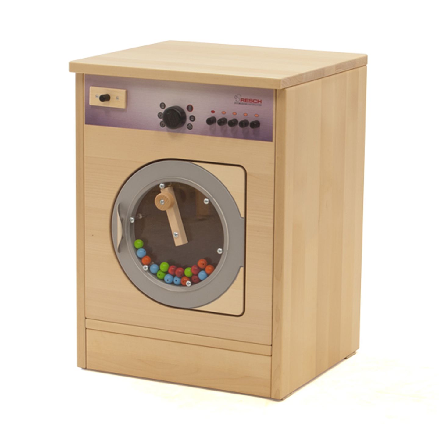 Waschmaschine in Birke massiv, B 40 x H 55 x T 37 cm