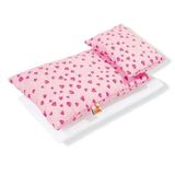 103.210.460 - Puppenbettzeug, Herzchen rosa, 3teilig