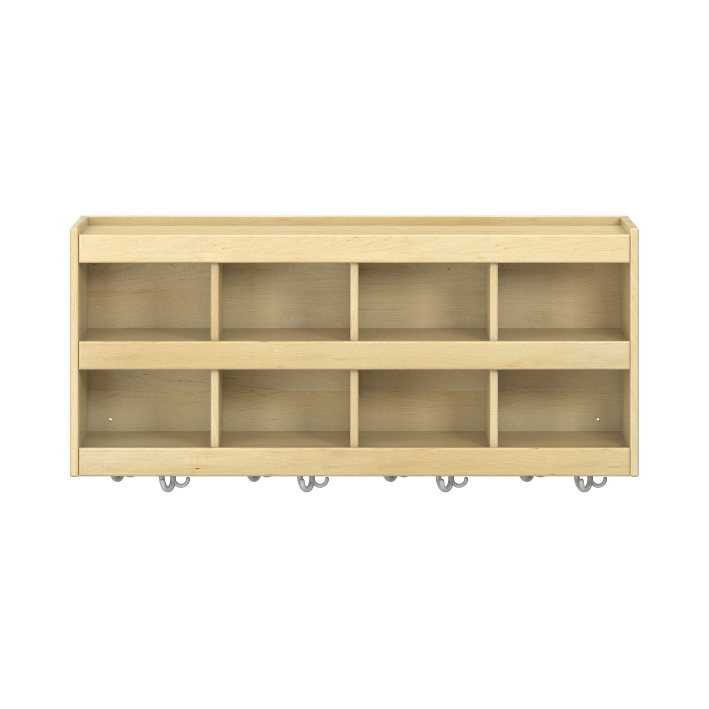 Hängeregal mit 8 Haken und 8 Fächer, B 120 x H 52,5 x T 33 cm