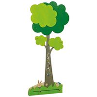 Applikation Baum mit Hase und Igel, B 86 x H 180 cm