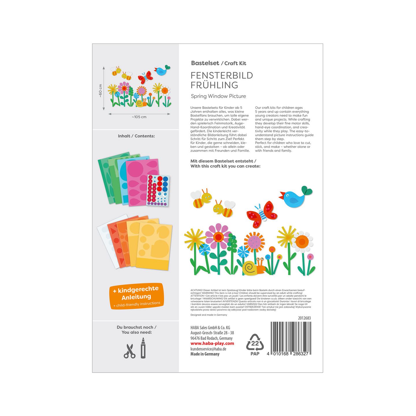 Sachenmacher - Fensterbild Frühling Bastelset