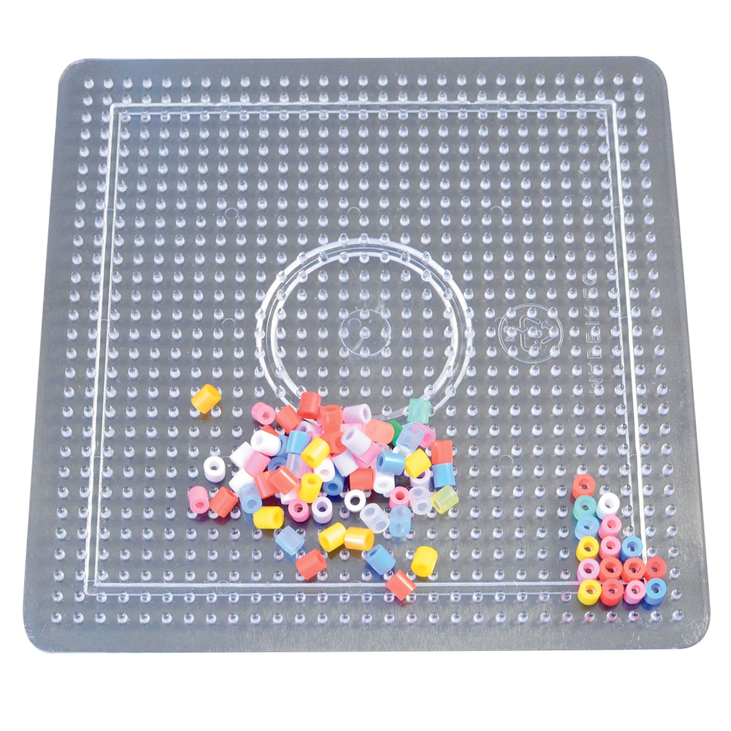 Steckplatte quadratisch 16 x 16 cm, transparent
