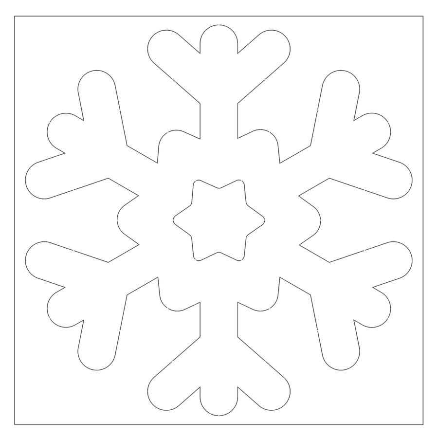 Blanko-Motive Schneeflocke, 20 Stanzbögen