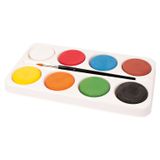 311.006.000 - Tempera-Blöcke Palette mit 8 Farben Ø 57 mm