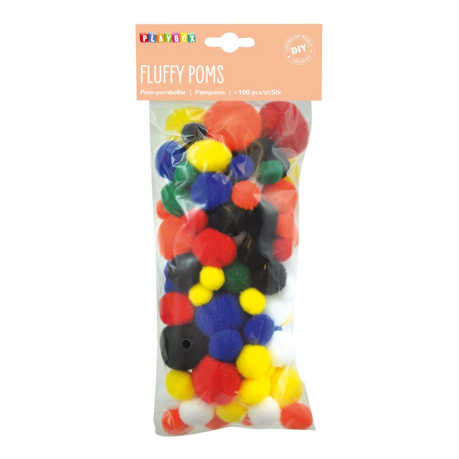Pompon Mischung, 100 Stk.