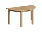 Halbrundtisch, B 120 x 60 cm, mit HPL Schichtstoff, Gleiter