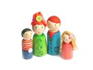 Familie aus Holz, 8 Stk.