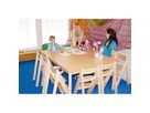 Quadrat-Tisch, B 90 x H 59 x T 90 cm, Buche hell
