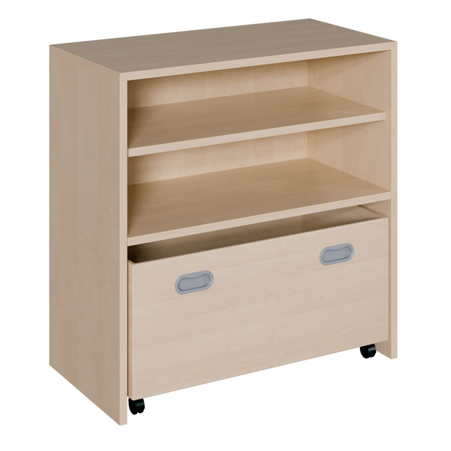 Schrank mit hohen Sockelnischen inkl. 1 hoher Rollkasten und 2 Einlegeböden, B 78 x H 80 x T 40 cm