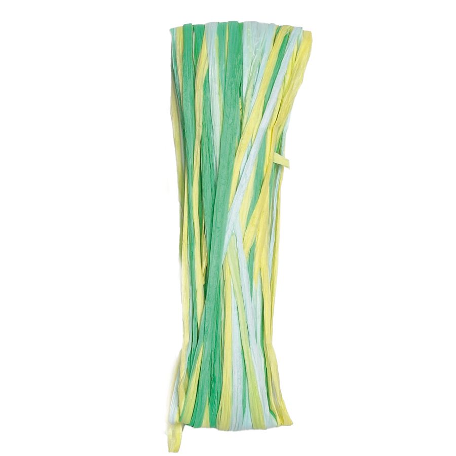 Edelbast matt 30 m, Multicolor gelb/blau