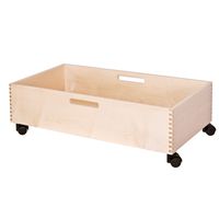 Bausteinwagen gross, Birke massiv, B 70 x H 21,2 x T 34,5 cm