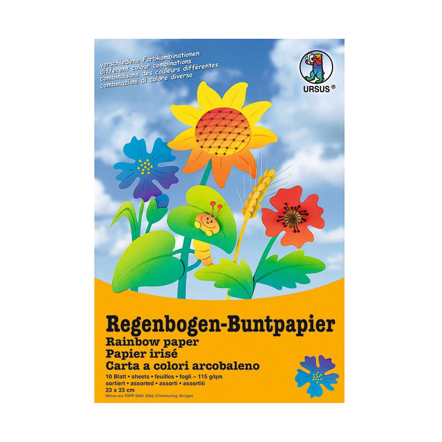 Regenbogenpapier 23 x 33 cm 10 Blatt