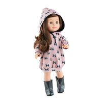 Hartkörper-Puppe Olivia, braun, 42 cm