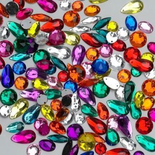 Klebesteine gemischt