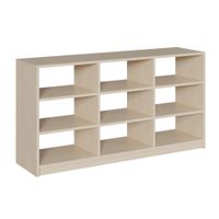 Raumteilerregal dreireihig, beidseitig offen, B 152 x H 80 x T 40 cm