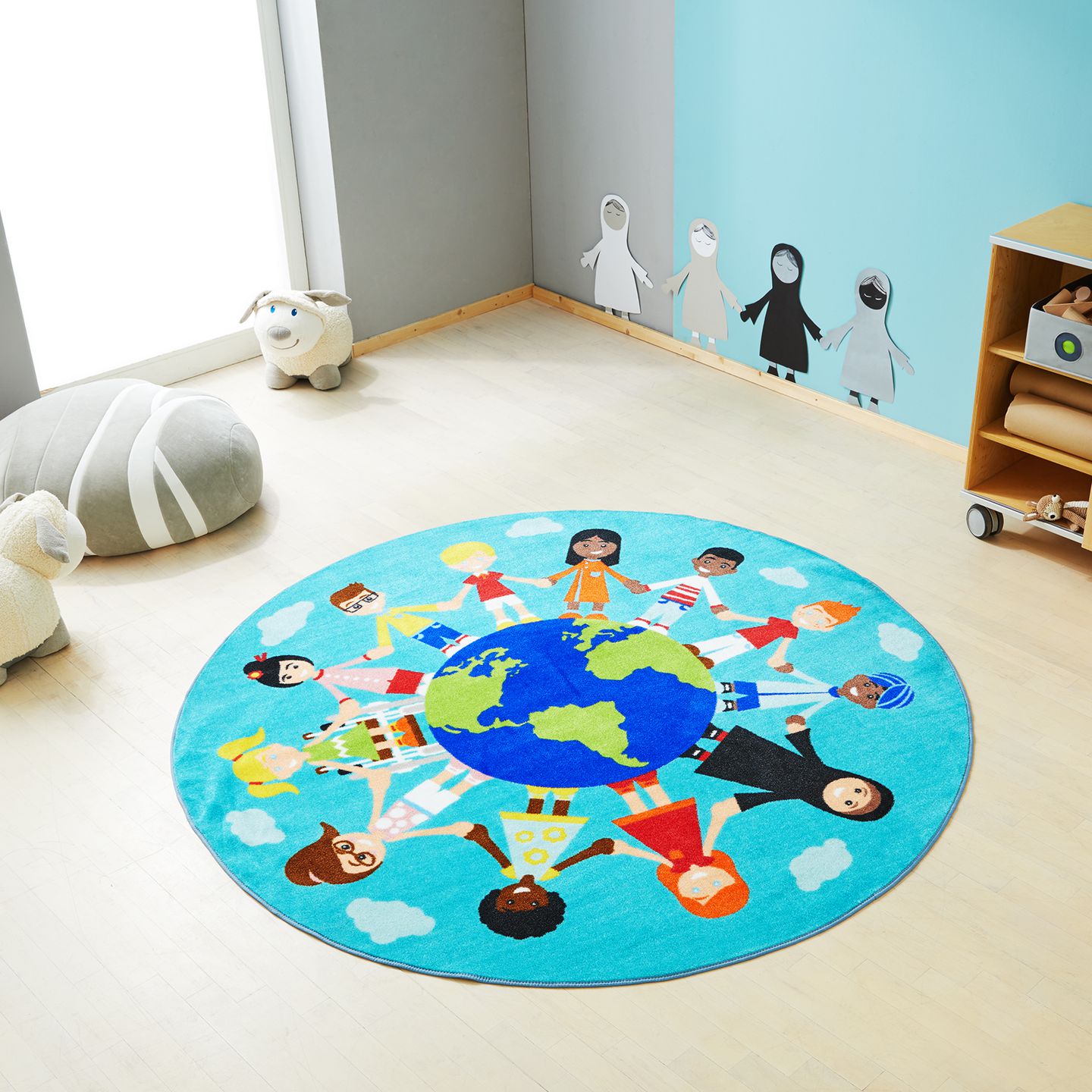 Teppich Kinder aller Welt, Ø 200 cm, H 10 mm