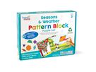 Jahreszeiten und Wetter Pattern Block Puzzle Set